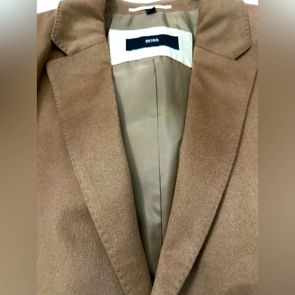 Lots Of Damage Not For Sale Boss MENS pure cashmere camel color coat - Picture 5 of 12
